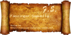 Faszinger Samuella névjegykártya